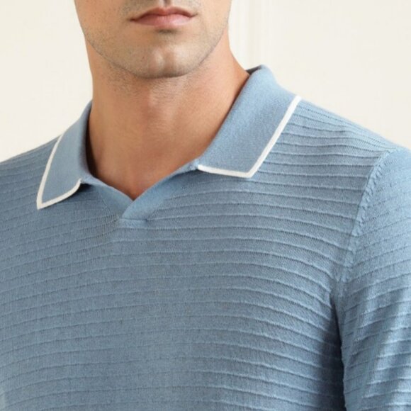 Ted Baker Textured Polo Shirt Short Sleeve Knit Old Money Preppy Business Casual - Picture 3 of 13